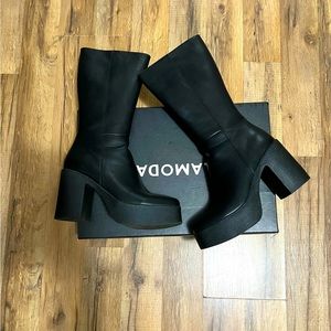 Slick Nicks Calf High Boots